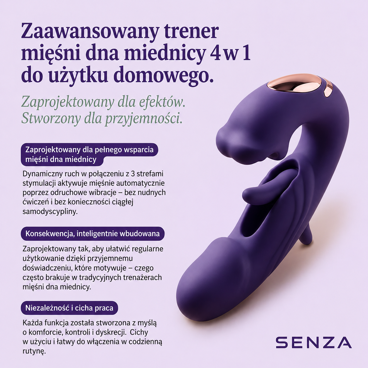Senza™ 4-w-1 Aktywator Mięśni Krocza